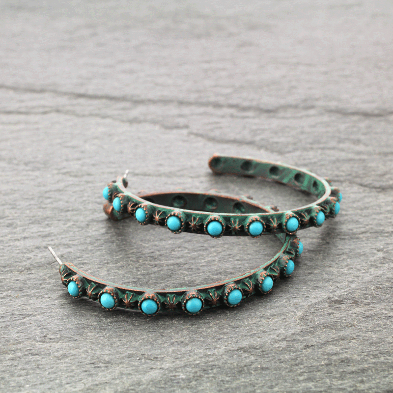 Western TQ Semi Hoop Earrings