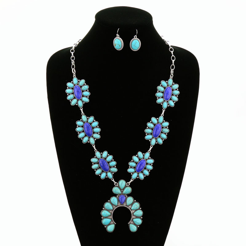 Statement Squash Blossom Necklace Set - Image 2