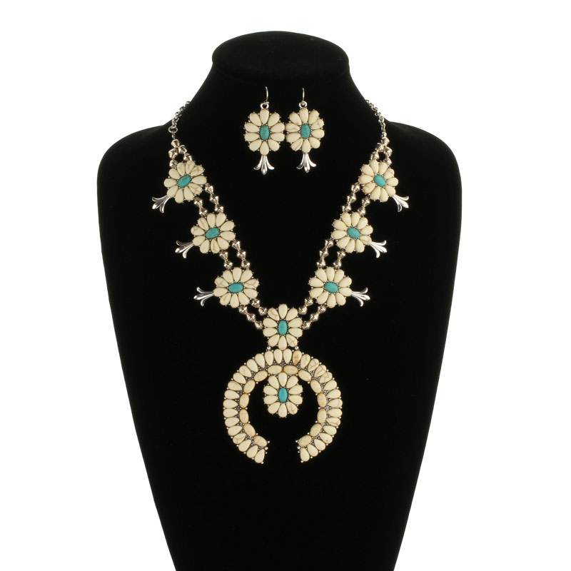 Statement Squash Blossom Necklace Set - Image 2
