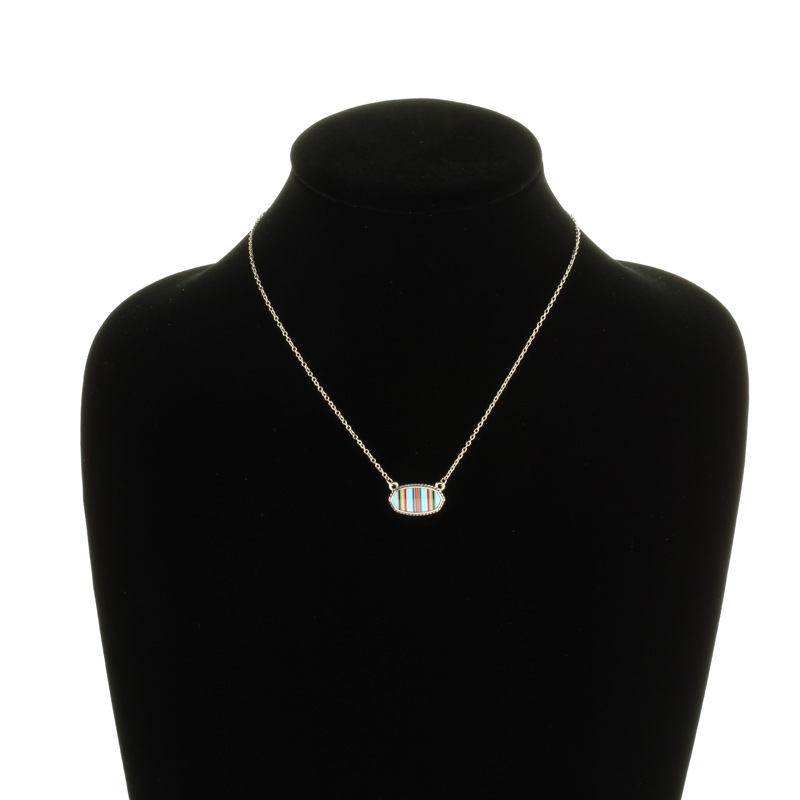 Serape Pattern Oval Necklace - Image 2