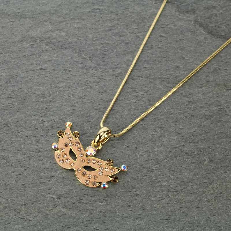 Fashion "Masquerade Mask" Pendant Necklace