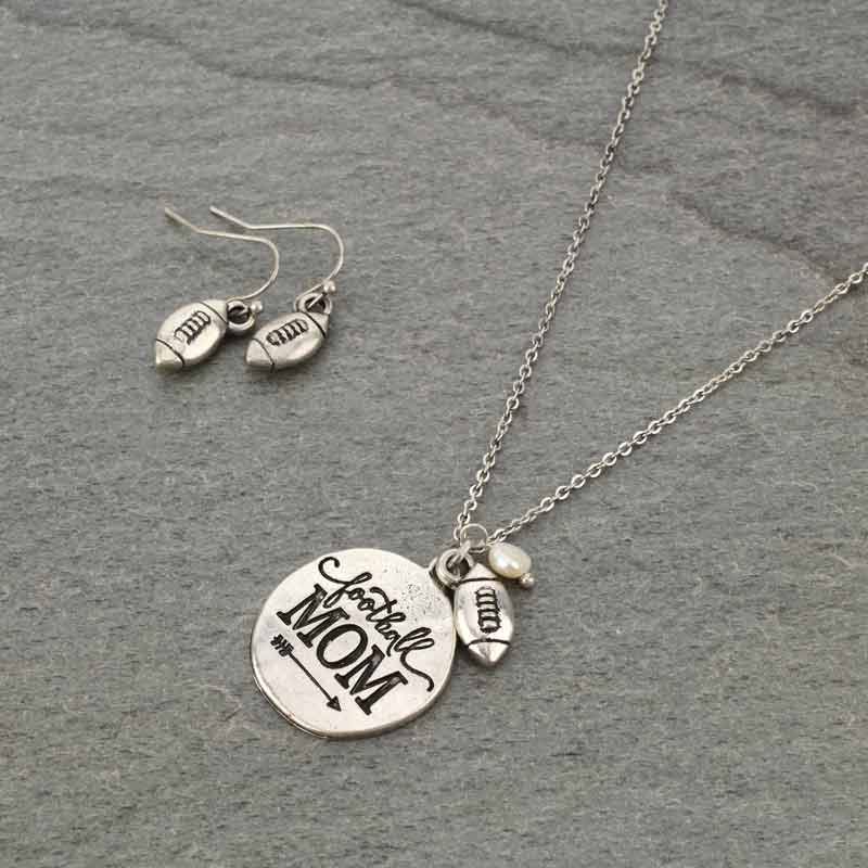 "Football Mom" Necklace Set