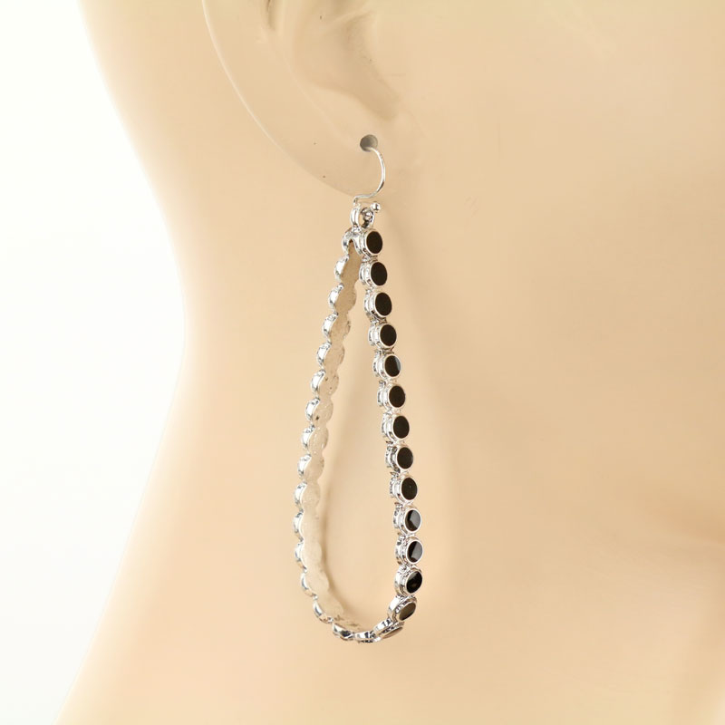 Western Epoxy Teardrop Fish Hook Earrings - Image 2