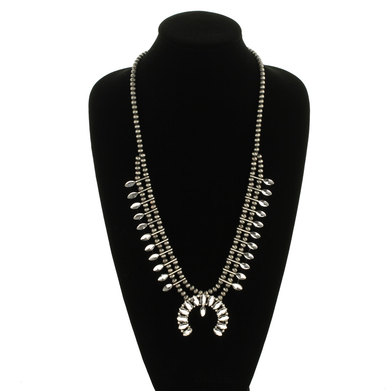 Squash Blossom Crystal Necklace - Image 2