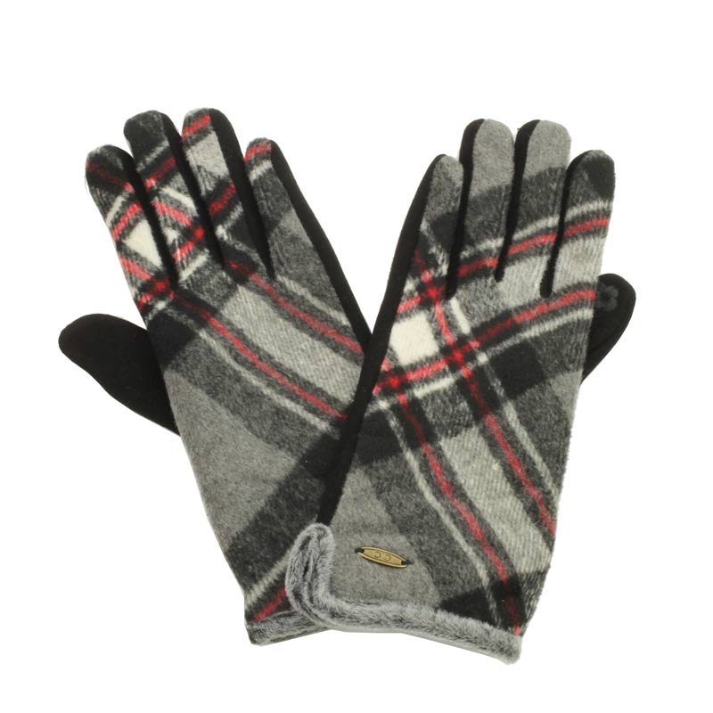 C.C Plaid Glove with Smart Tips