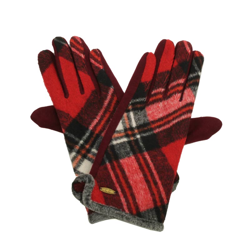 C.C Plaid Glove with Smart Tips