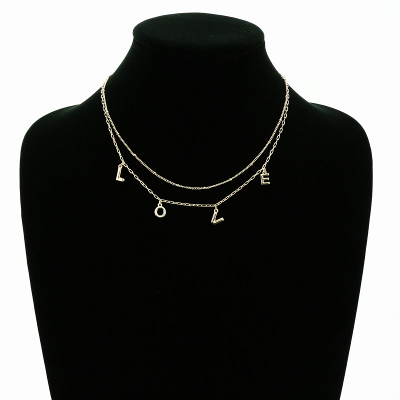 JJ Letter Necklace - Image 2