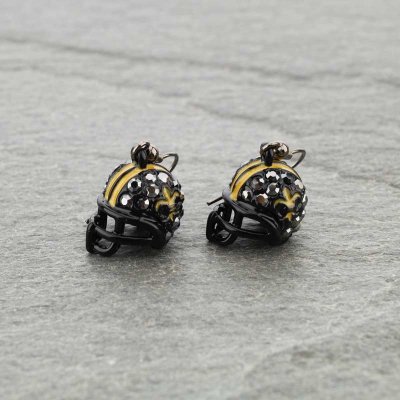 Fleur De Lis "Football Theme" Rhinestone Earrings