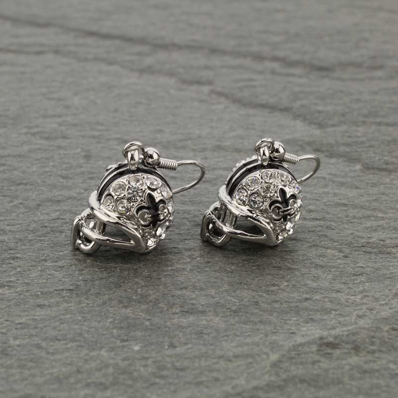 Fleur De Lis "Football Theme" Rhinestone Earrings