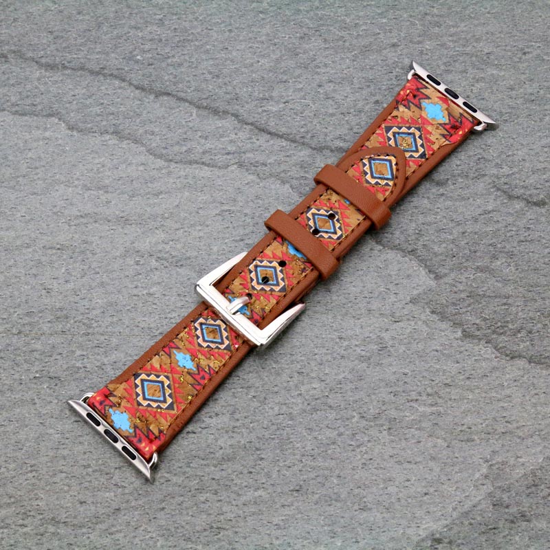 Large Western Navajo Style Pattern Apple Watch Band