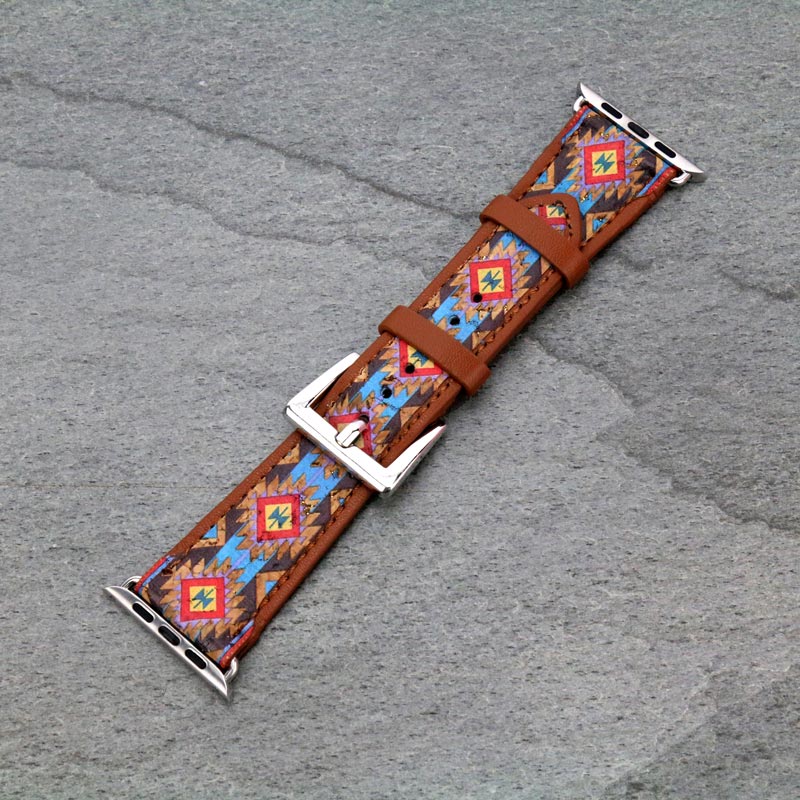 Large Western Navajo Style Pattern Apple Watch Band