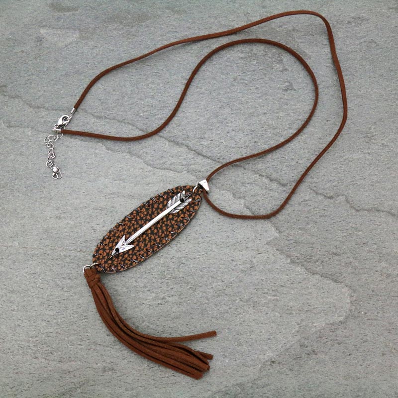 Western Arrow with Leather Necklace