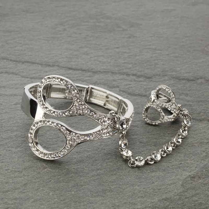 Scissors Stretch Bracelet and Ring Set - Image 2