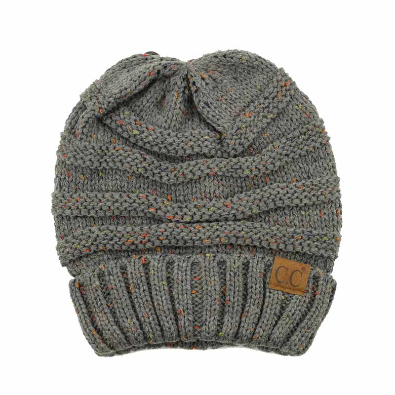 C.C Oversized Cable Knit Confetti Hat
