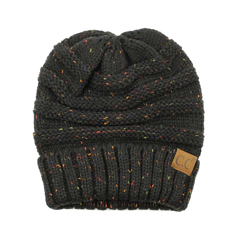 C.C Oversized Cable Knit Confetti Hat