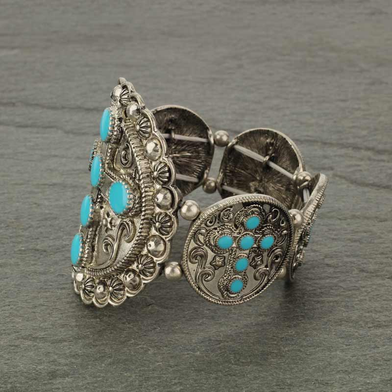 Western Style Cross Stretch Bracelet - Image 2