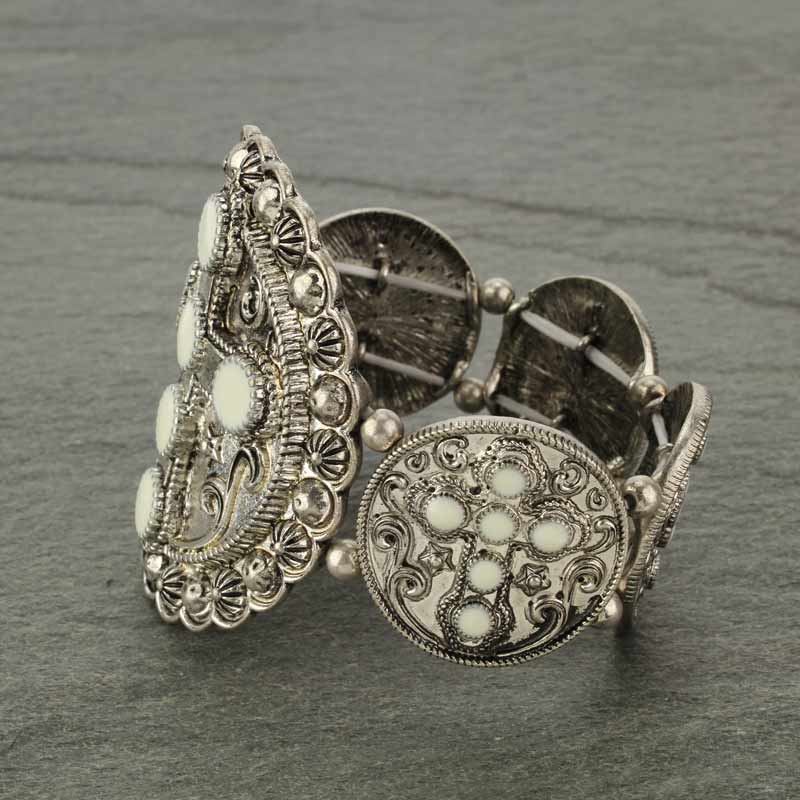 Western Style Cross Stretch Bracelet - Image 2