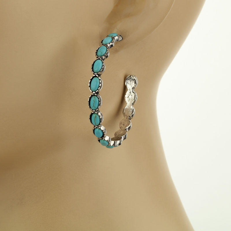 Western TQ Semi Hoop Earrings - Image 2