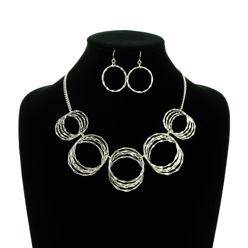 Layered Ring Necklace Set - Image 2