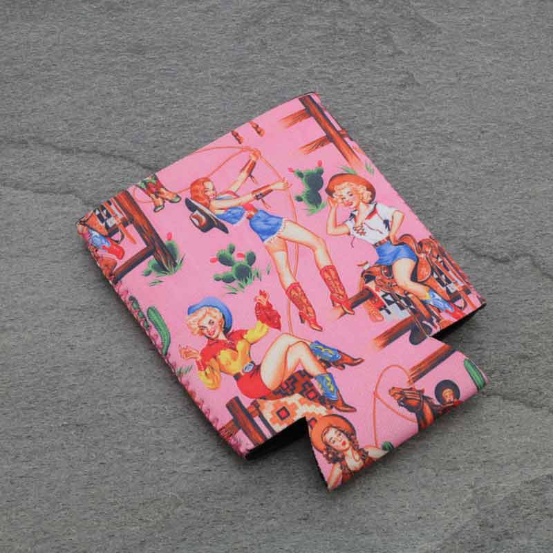 Classic Pink Western Portrait Drink Sleeve/Cooler