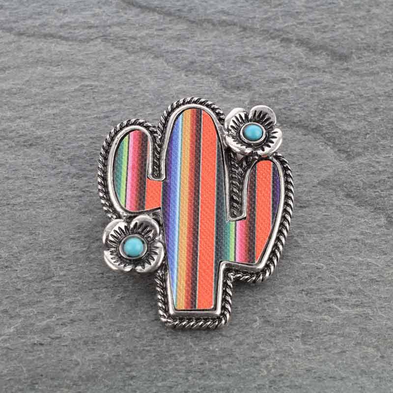 Western Serape Cactus Phone Grip Adhesive Charm