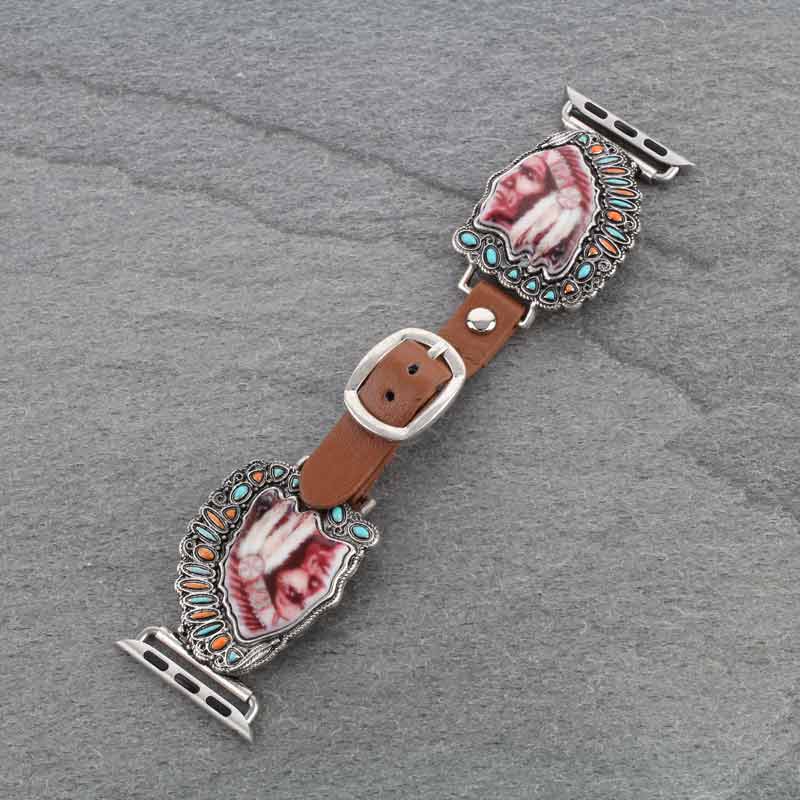 Western Indian Chief Apple Watch Leather Band