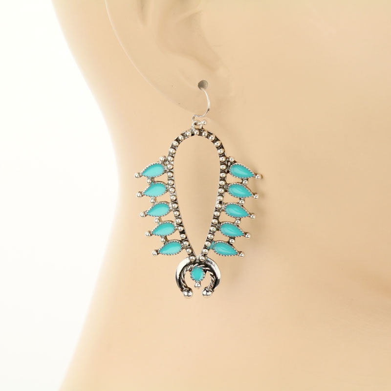 Squash Blossom Casting Fish Hook Earrings - Image 2