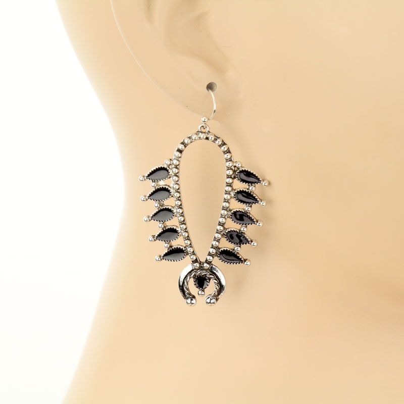 Squash Blossom Casting Fish Hook Earrings - Image 2