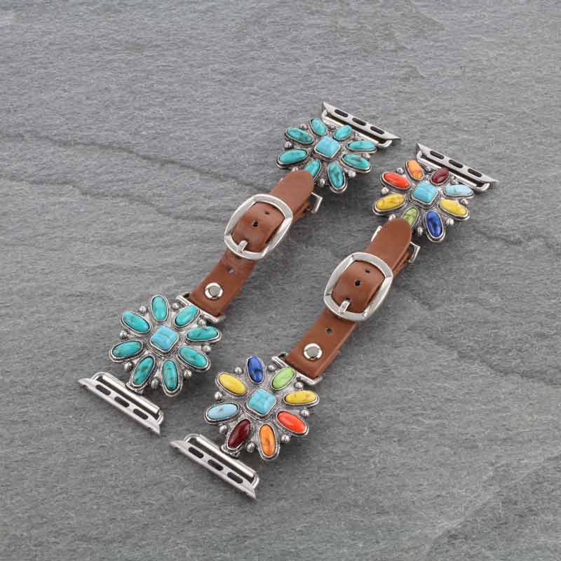 Western Style Apple Watch Leather Band - Image 2