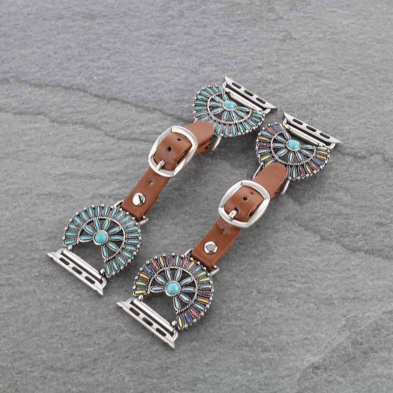 Western Style Apple Watch Leather Band - Image 2