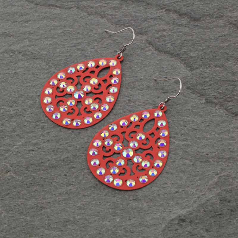 Teardrop Cross Fish Hook Earrings