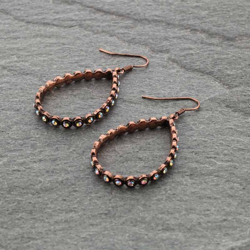 Teardrop Hoop Fish Hook Earrings