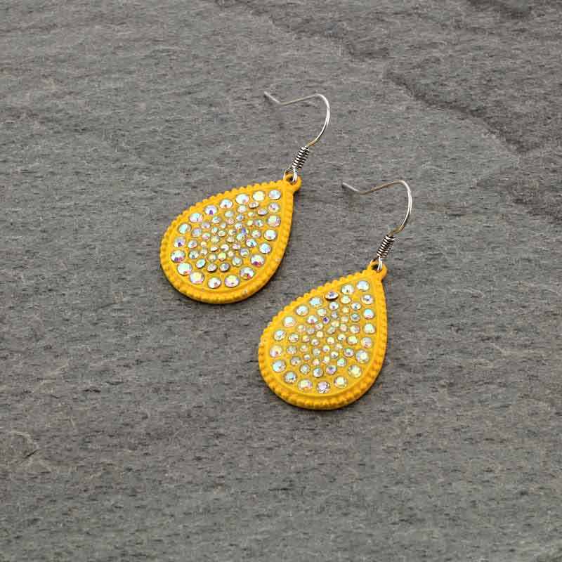 Teardrop Stone Fish Hook Earrings