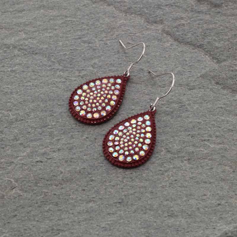 Teardrop Stone Fish Hook Earrings