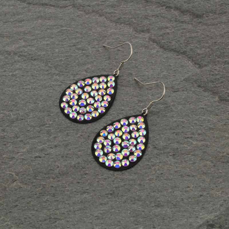 Teardrop Stone Fish Hook Earrings