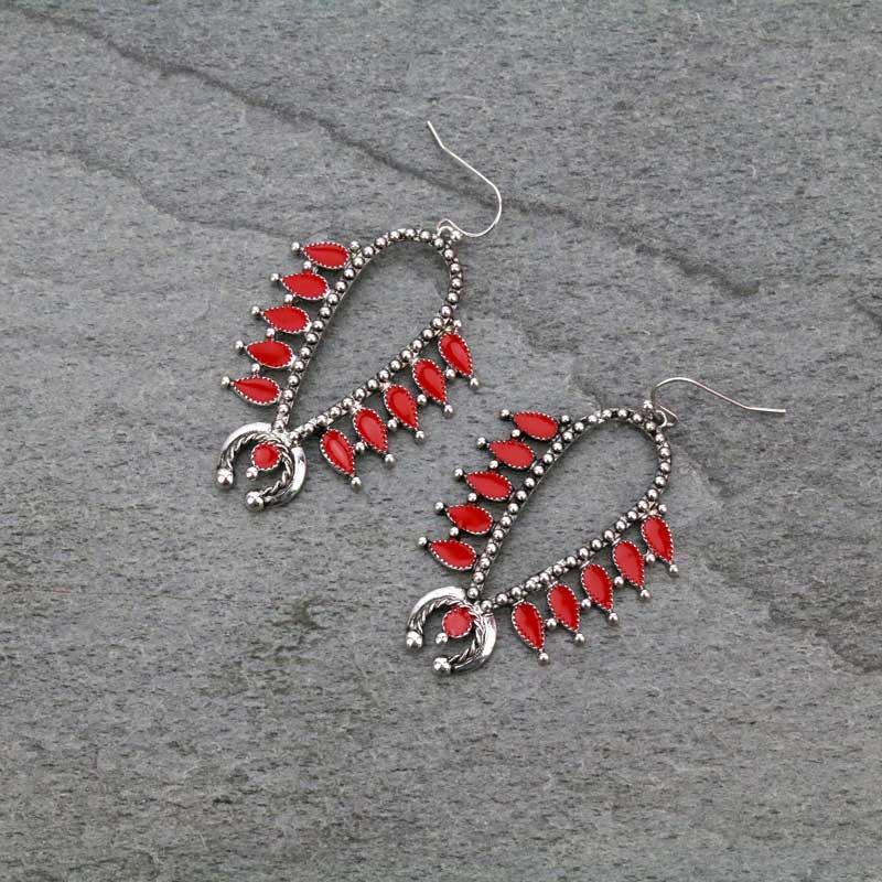 Squash Blossom Casting Fish Hook Earrings