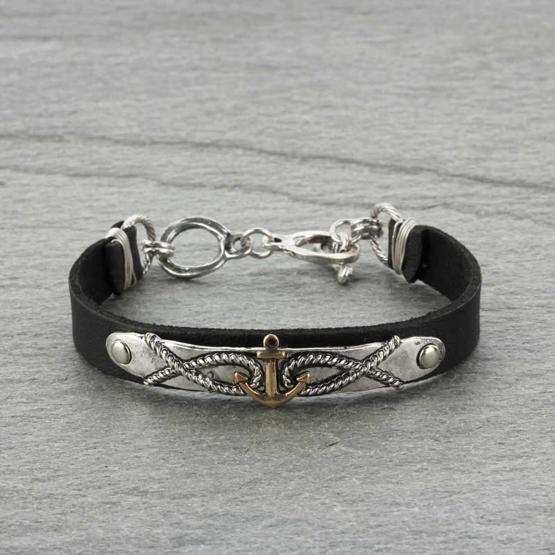 Sea Life Theme "Anchor" Link Bracelet