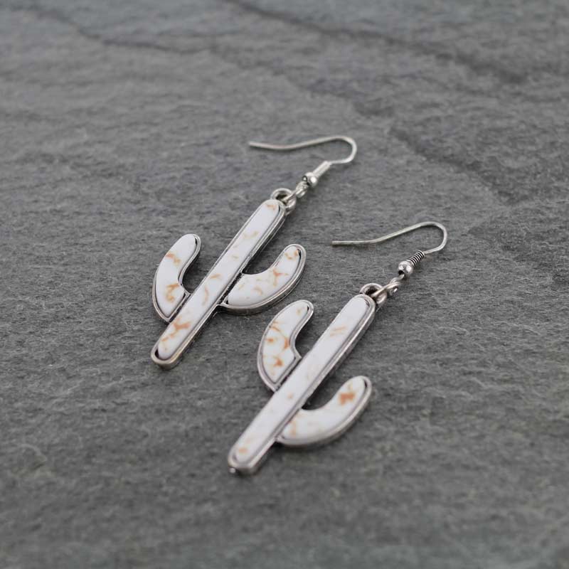 Western Cactus Fish Hook Earrings