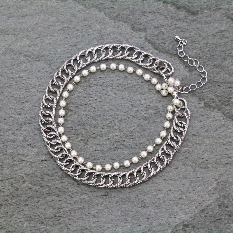 Fashion Chain w/ Pearl Anklet
