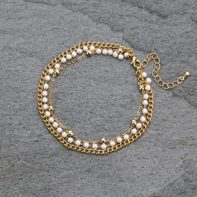 Fashion Chain w/ Pearl Anklet