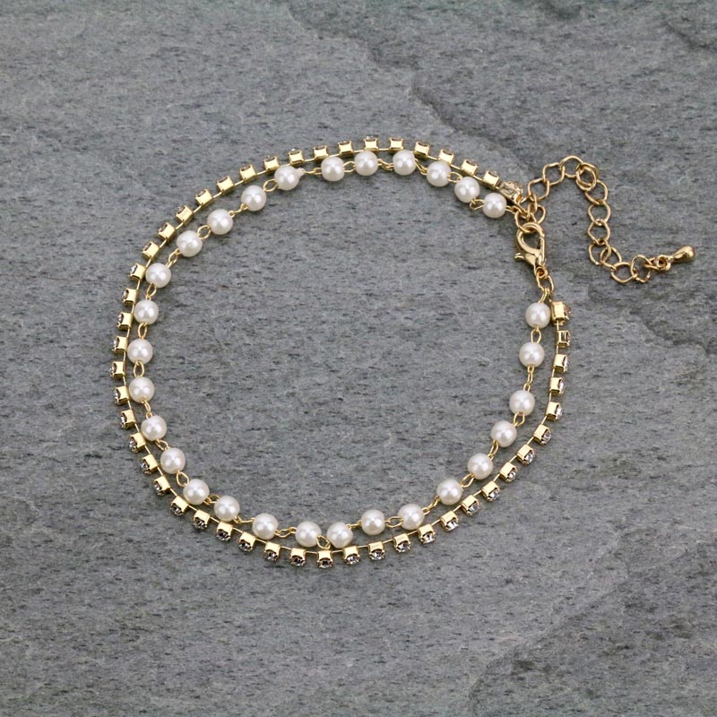 Fashion Chain w/ Pearl Anklet