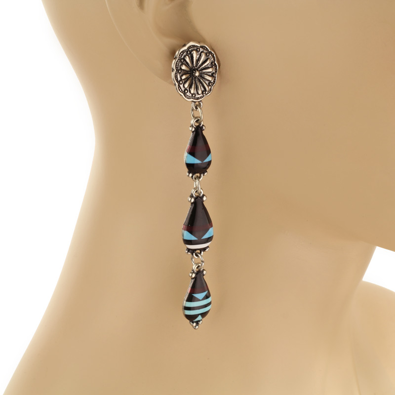 Western Navajo Style Post Earrings - Image 2