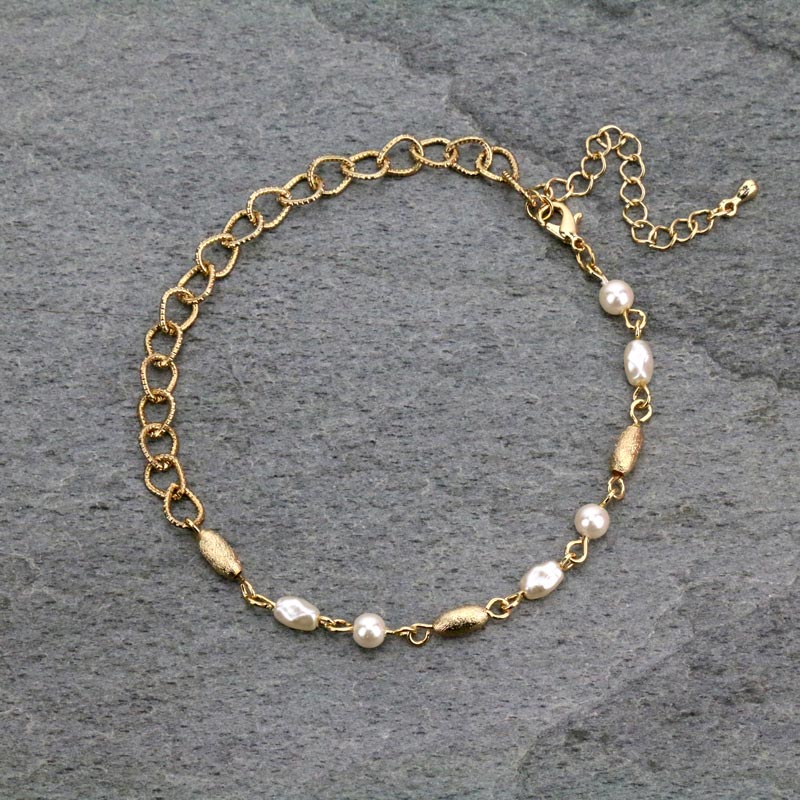 Fashion Chain w/ Pearl Anklet