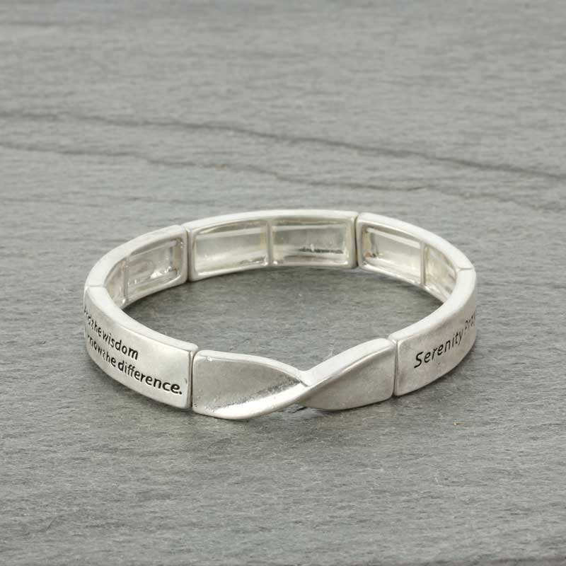 Metal Message Elastic Stretch Bracelet - Image 3
