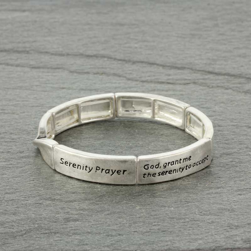 Metal Message Elastic Stretch Bracelet