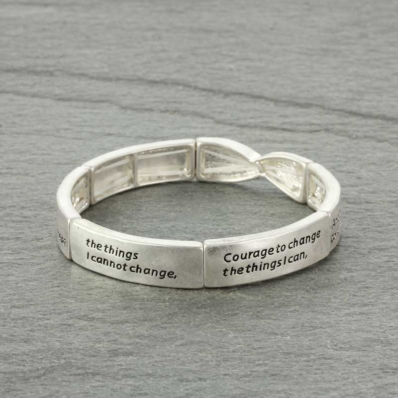 Metal Message Elastic Stretch Bracelet - Image 2