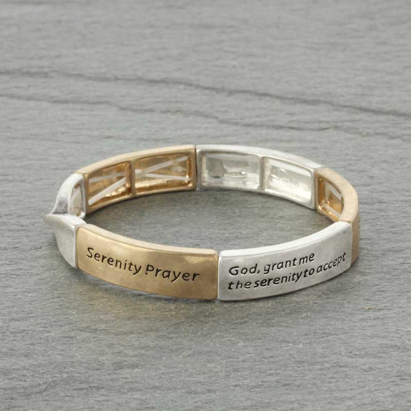 Metal Message Elastic Stretch Bracelet