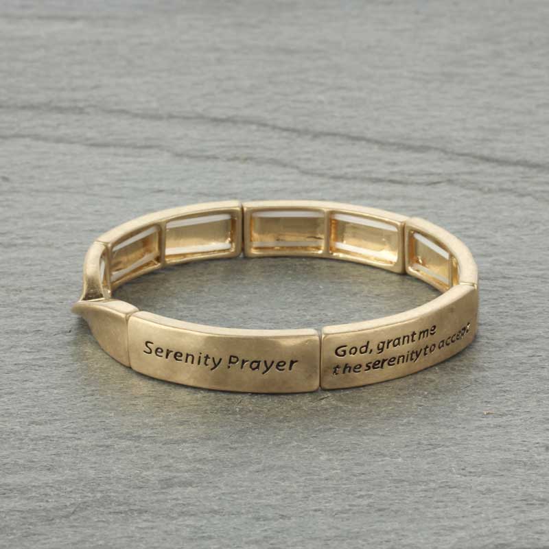 Metal Message Elastic Stretch Bracelet