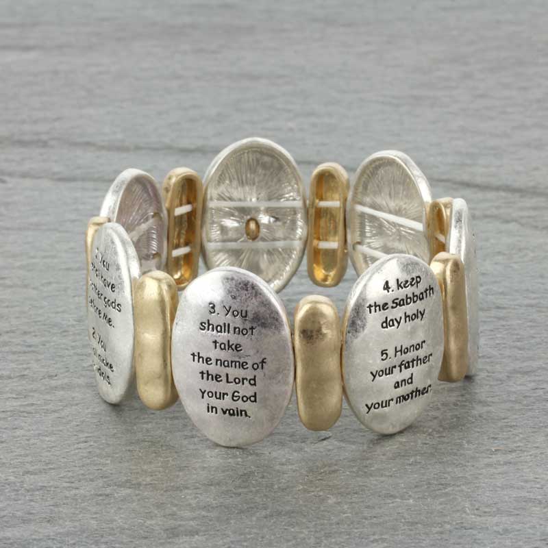 Metal Religious Elastic Stretch Bracelet - Image 2