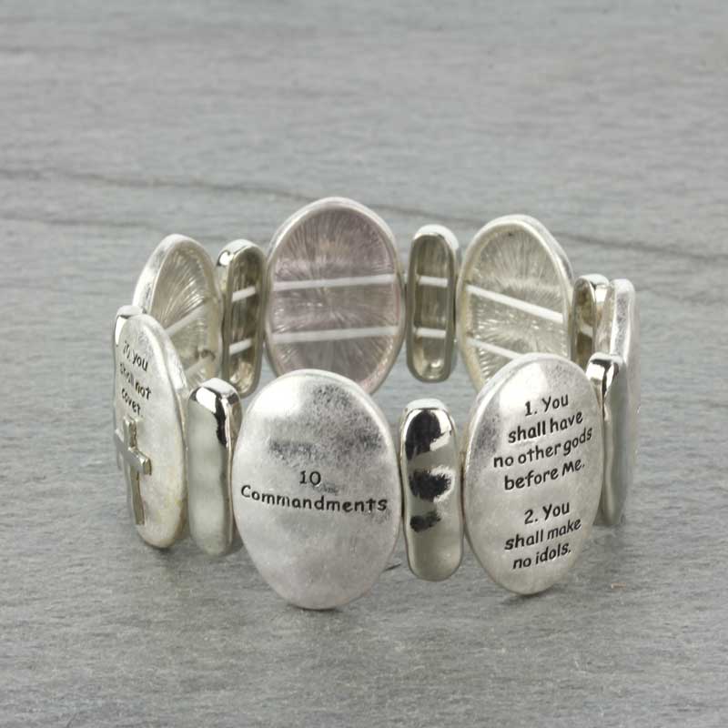 Metal Religious Elastic Stretch Bracelet